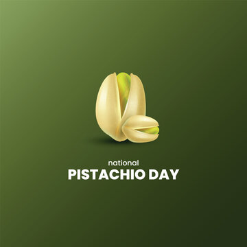 National Pistachio Day. Pistachio Day Creative Background. 