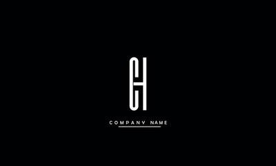 Obraz premium CH, HC, C, H Abstract Letters Logo Monogram