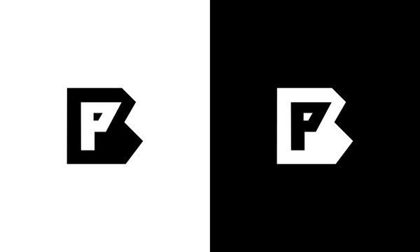initials bp monogram logo design vector