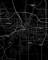 Mankato Minnesota Map, Detailed Dark Map of Mankato Minnesota