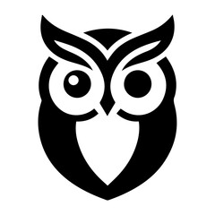 Owl vector silhouette, Owl Tattoo vector art illustration black color