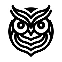 Owl vector silhouette, Owl Tattoo vector art illustration black color