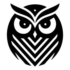 Owl vector silhouette, Owl Tattoo vector art illustration black color