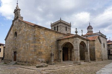 Church of La Alberca in Salamanca, Castilla y León, Spain. - obrazy, fototapety, plakaty