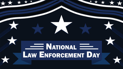 National Law Enforcement Day vector banner design. Happy National Law Enforcement Day modern minimal graphic poster illustration.