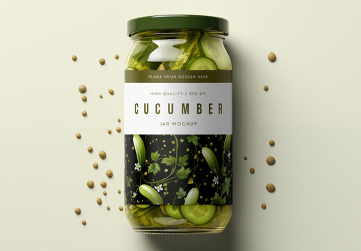 Cucumber Jar Mockup Generated With AI