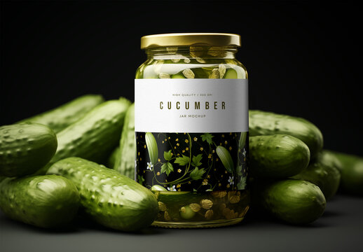 Cucumber Jar Mockup Generated With AI