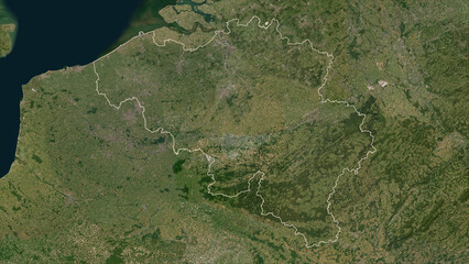 Belgium outlined. Low-res satellite map © zelwanka