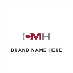 CMH logo. C M H design. White CMH letter. CMH, C M H letter logo design. Initial letter CMH linked circle uppercase monogram logo. C M H letter logo vector design. 