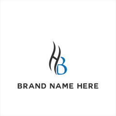 HB logo. H B design. White HB letter. HB, H B letter logo design. Initial letter HB linked circle uppercase monogram logo. H B letter logo vector design.	