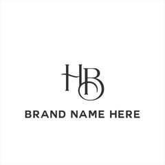 HB logo. H B design. White HB letter. HB, H B letter logo design. Initial letter HB linked circle uppercase monogram logo. H B letter logo vector design.	