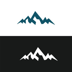 Mountains set. Hand drawn rocky peaks. Vector illustration, Vector mountain with texture. Sketch illustration with quote. The mountain are calling and i must go 