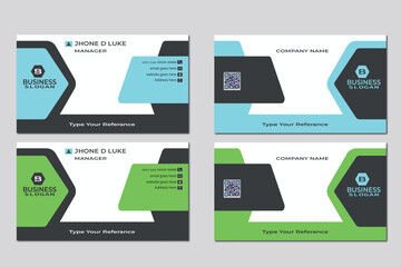Modern and Professional business card layout on white background.