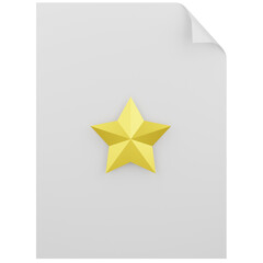 Favorite File 3D Illustration