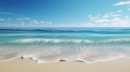 Fototapeta na wymiar realistic Empty sea and beach Ai Generative