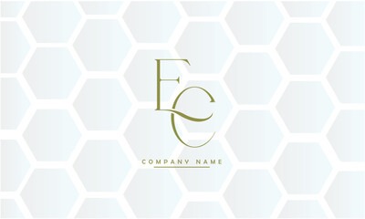 CE, EC, C, E Abstract Letters Logo Monogram - obrazy, fototapety, plakaty