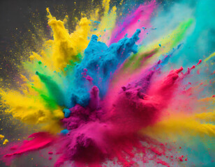 bright colorful smudged Holi color