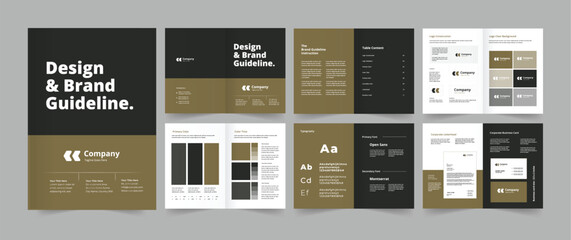 Fototapeta na wymiar Brand guidelines layout design.