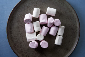 Pile of marshmallows on a plate
