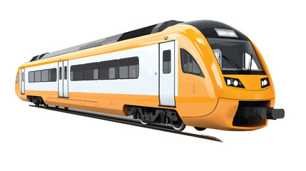Vector illustration of a modern electric train on a white background.