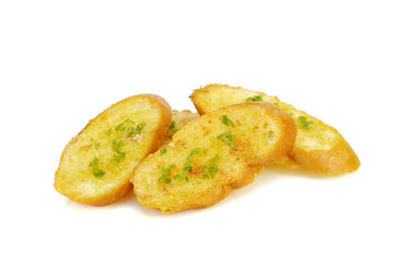 Garlic bread isolated on white background