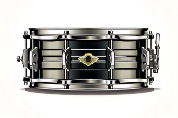 Fotobehang Realistic snare drum on white background isolated. © puhimec