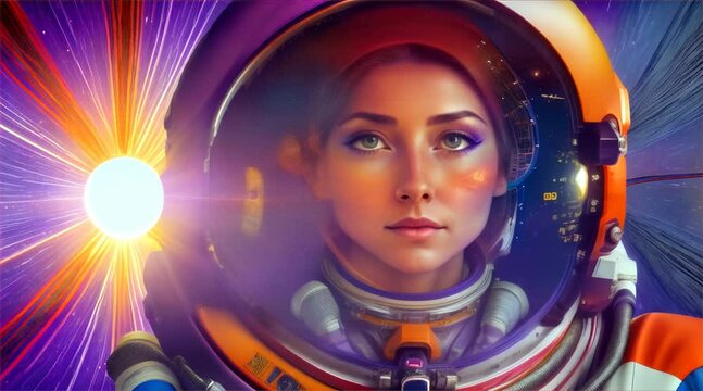 宇宙飛行士の女性｜astronaut woman Generative AI