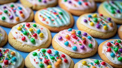Fototapeta na wymiar cupcakes with sprinkles HD 8K wallpaper Stock Photographic Image 
