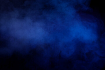 Blue and purple steam on a black background.