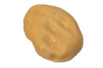 Raw dough isolated on a white background.