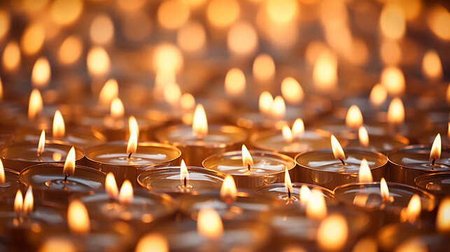 close up of burning candles HD 8K wallpaper Stock Photographic Image 