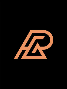 HGR monogram logo template