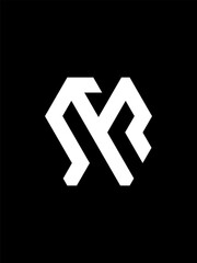 SR monogram logo template