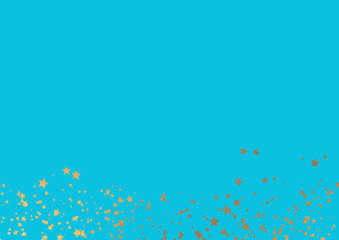 Gold stars on turquoise background_148 x 105 mm