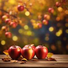 apples on the background