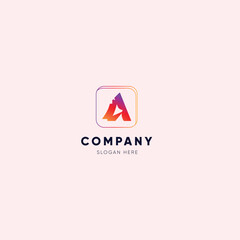 Abstract letter A logo design. icons for business of luxury, elegant, simple, logo for company