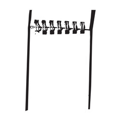 Vector image of the internal elements of a notepad or notebook. Decorative illustration, decoration for print, advertising, poster, free-standing, рop аrt