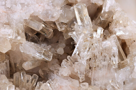 Pocket of calcite crystals in marble.  Sample from Illo carbonate qyarry, Finland.