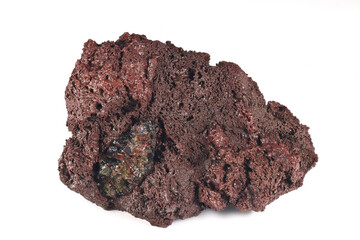 Scoria, pyroclastic, highly vesicular, dark-colored volcanic rock from Lanzarote, Spain