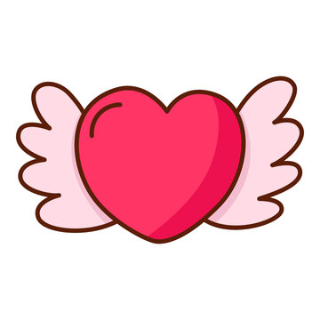 Heart with wings icon.