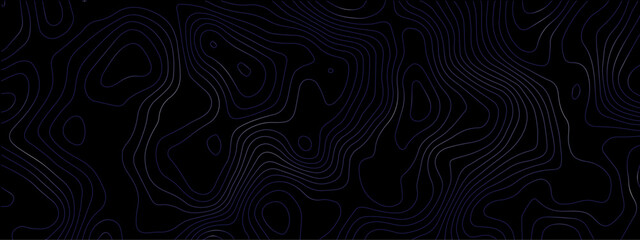 Luxury abstract Topographic line map. Modern design with black  background with topographic wavy pattern design.