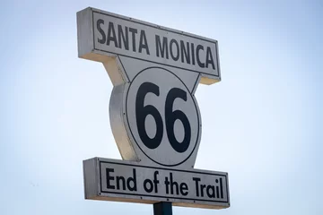 Poster Route 66 end of the trail Santa Monica © Olivier