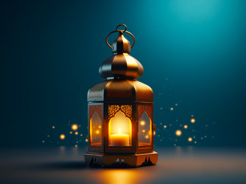 Islamic Lantern as a concept for Ramadan Kareem