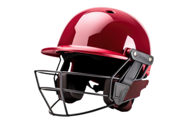 Cricket Helmet On a White or Clear Surface PNG Transparent Background.