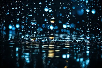 drops of water on a glass