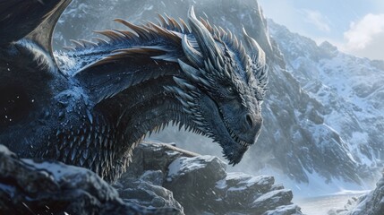 a dragon with sharp spikes and sharp teeth