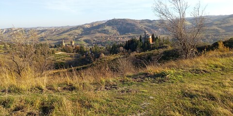 Parco dei calanchi a Brisighella nell'appennino Tosco Romagnolo. Provincia di Faenza, Emilia...