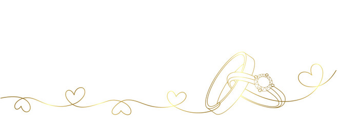luxury wedding love line art style vector. outline continuous heart. engagement, valentine background decoration