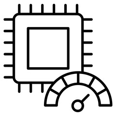 Cpu Performance Icon Element For Design