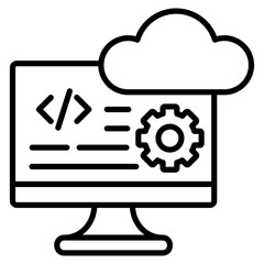 Cloud Computing Icon Element For Design